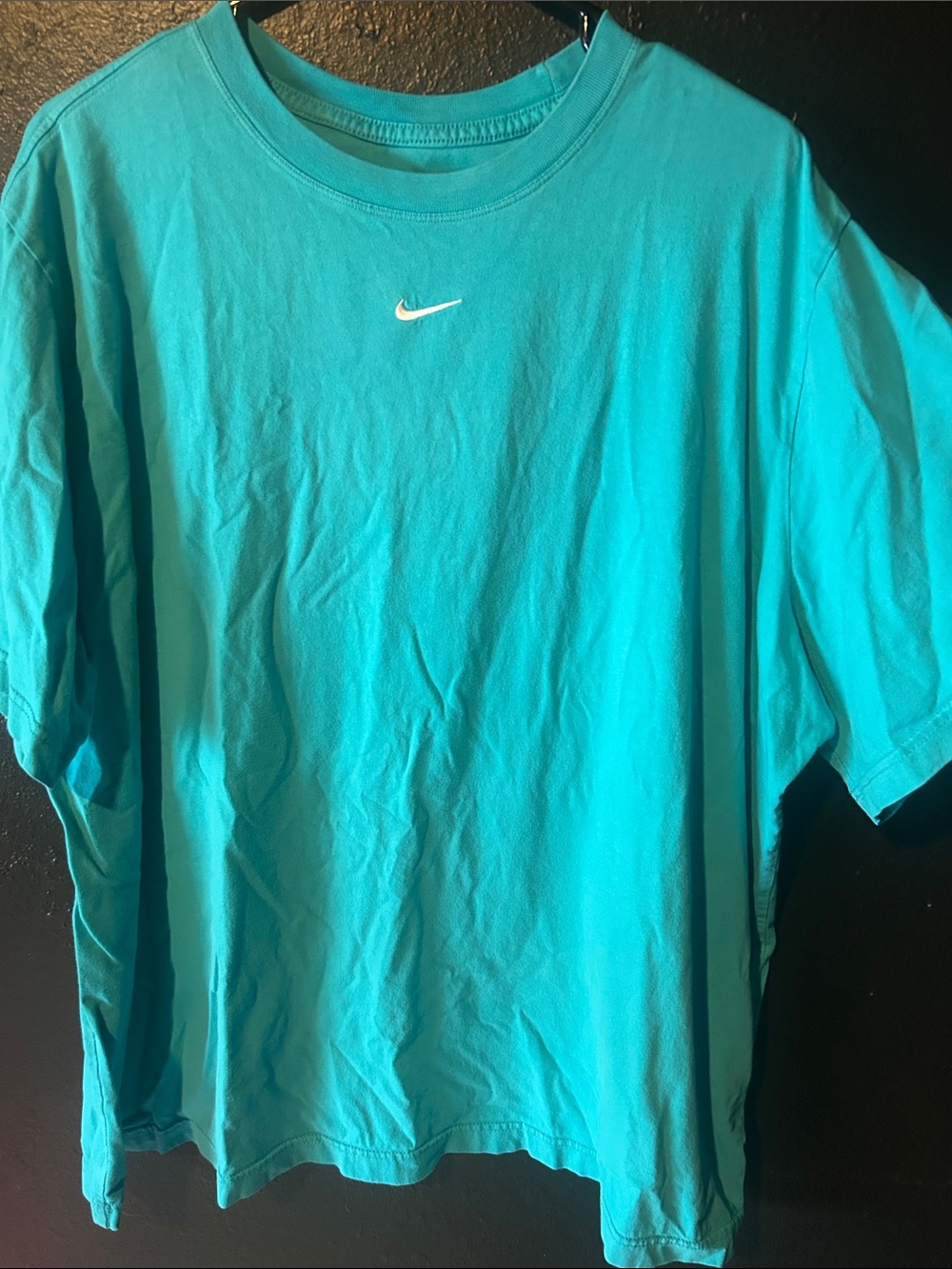 Nike Teal Short-Sleeve Crewneck T-Shirt with White Swoosh